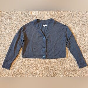 Colsie Gray Striped Cardigan